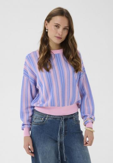 Пуловер в полоску