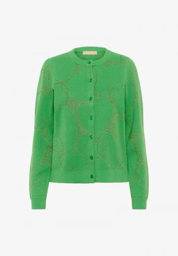 Жаккардовая вязаная кофта
