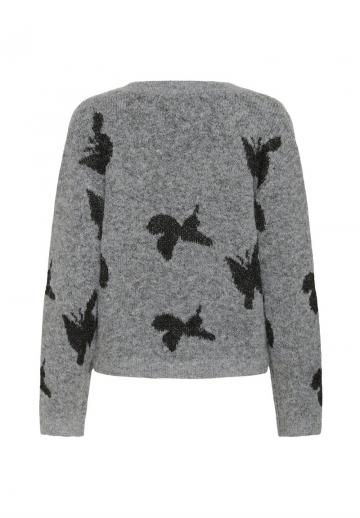 Пуловер с вырезом V