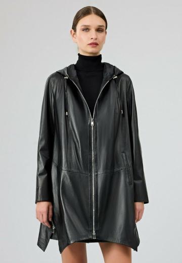 Кожаное пальто