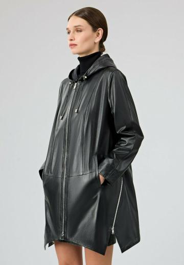 Кожаное пальто