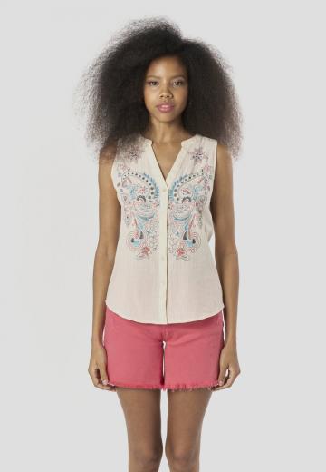 Блузка без рукавов