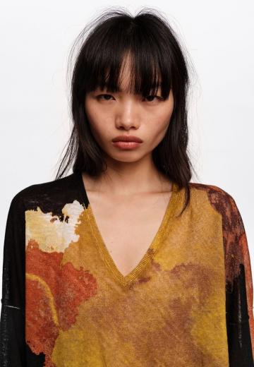 Длинный пуловер
