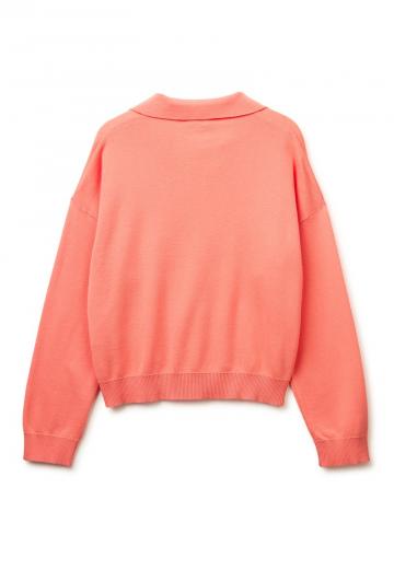 Пуловер с вырезом V