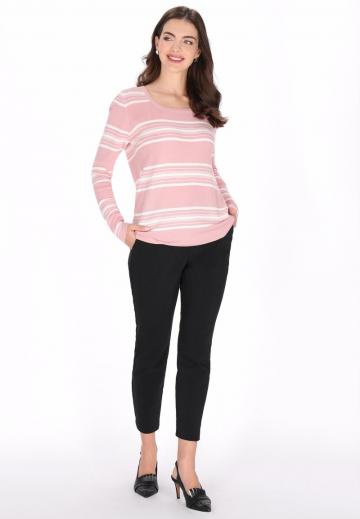 Пуловер в полоску