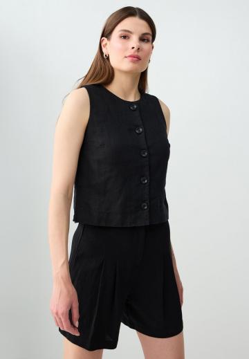 Длинный жилет