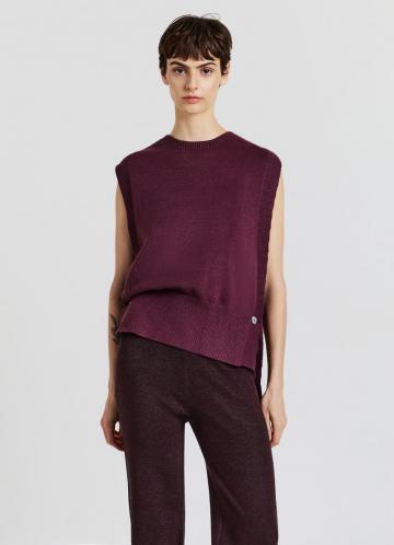Пуловер без рукавов