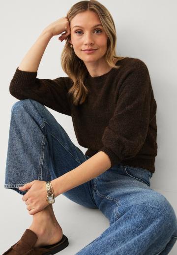 Пуловер с рукавом три четверти