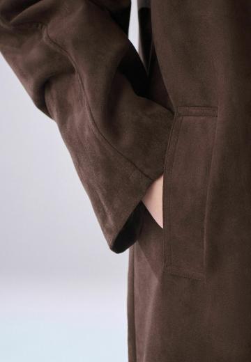 Пальто из искусственной кожи