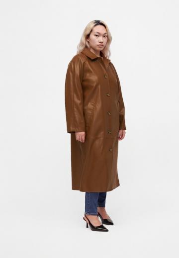 Пальто из искусственной кожи