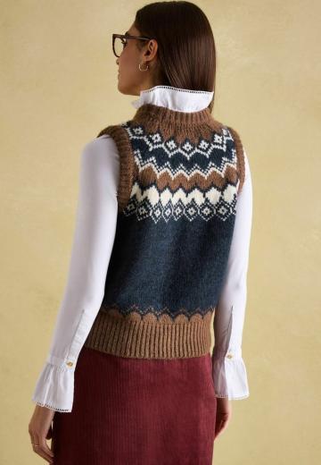 Пуловер без рукавов