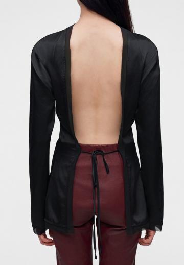 Атласная блузка