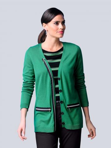 Длинная вязаная кофта