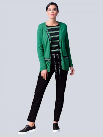 Длинная вязаная кофта