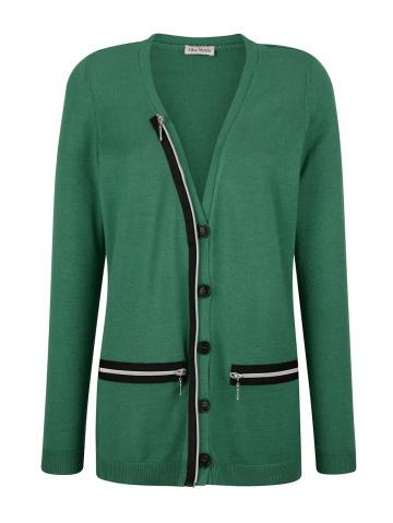 Длинная вязаная кофта