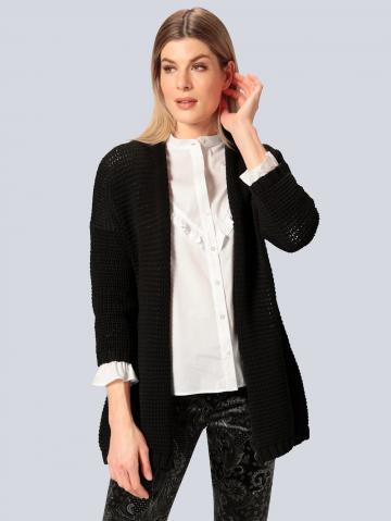 Длинная вязаная кофта