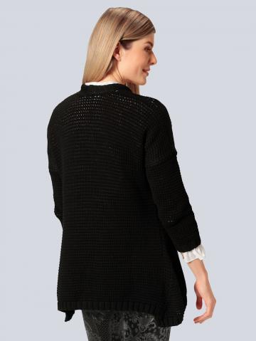 Длинная вязаная кофта