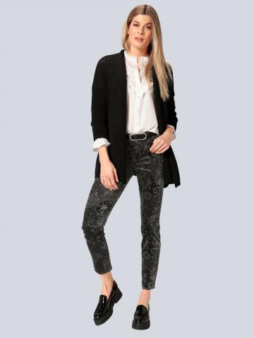 Длинная вязаная кофта