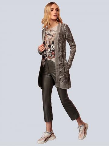 Длинная вязаная кофта