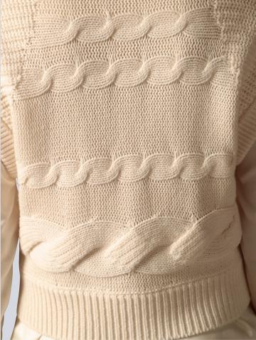 Пуловер с круглым вырезом