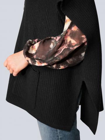 Длинная вязаная кофта