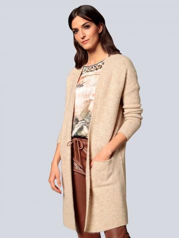 Длинная вязаная кофта