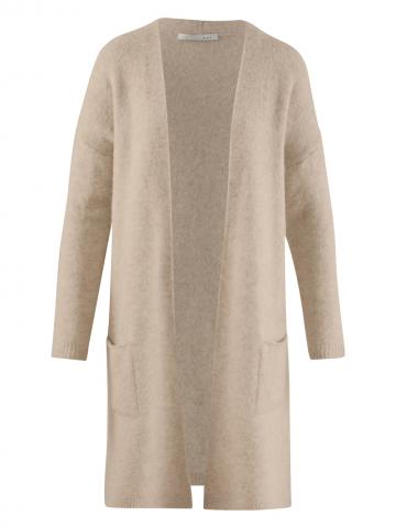 Длинная вязаная кофта