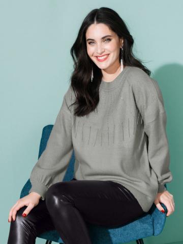 Вязаный пуловер