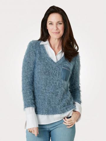 Вязаный пуловер