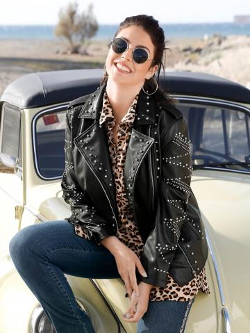 Куртка из искусственной кожи