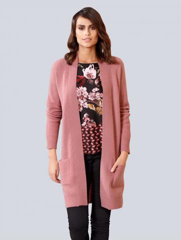 Длинная вязаная кофта