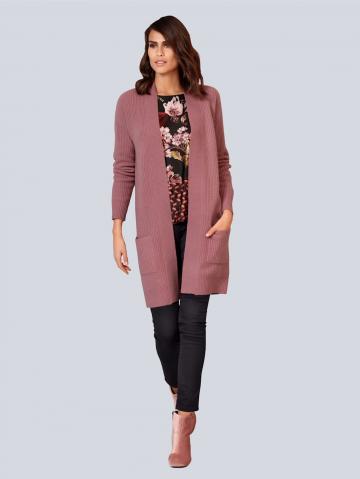 Длинная вязаная кофта