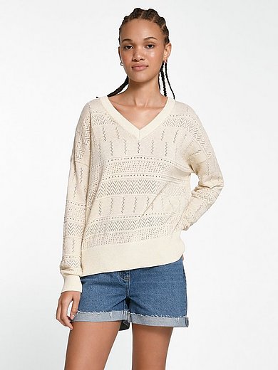 Пуловер с вырезом V Пуловер с вырезом V