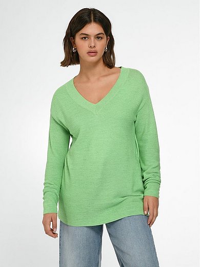 Пуловер с вырезом V Пуловер с вырезом V