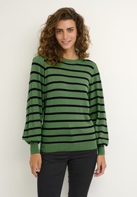 Пуловер в полоску