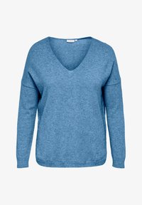 Пуловер с вырезом V