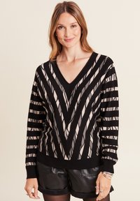 Пуловер в полоску