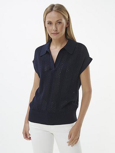 Пуловер с воротником поло