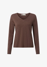 Пуловер с вырезом V