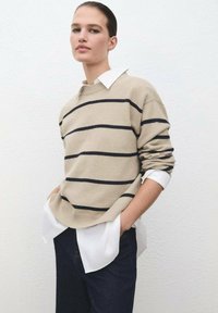 Пуловер в полоску