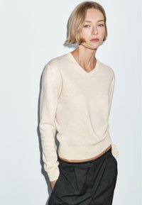 Пуловер с вырезом V Пуловер с вырезом V