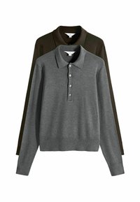 Пуловер с воротником поло