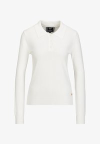 Пуловер с воротником поло