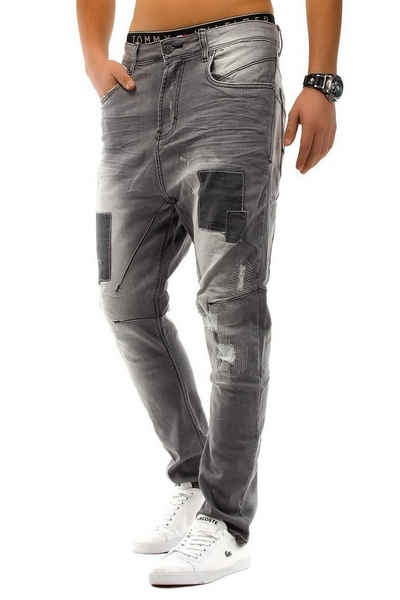 Прямые мужские джинсы "Jeans Patched Wave Walker Grau"