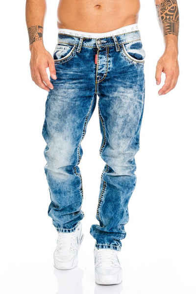 Прямые мужские джинсы "Jeans Hose Mit Dicken Naahten"